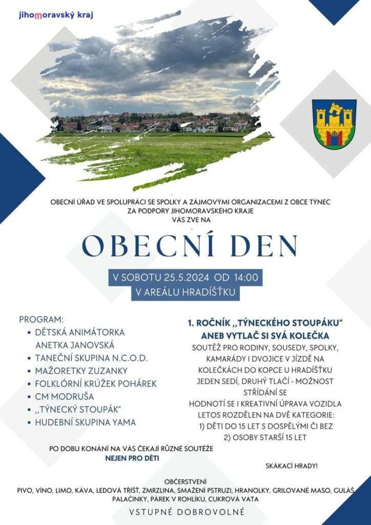 Pozvánka na Obecní den 25. 5. 2024, foto 01
