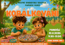 Korálkování v knihovně v Kosticích